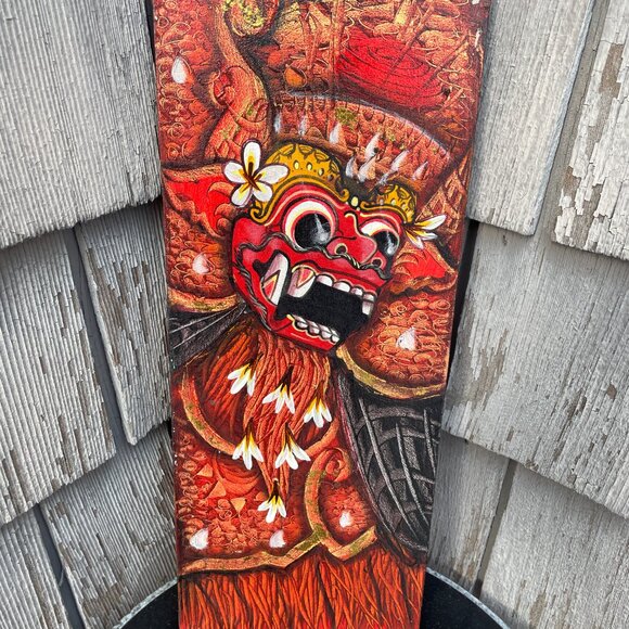 Balinese Barong Dragon Mask Painting Balinese Original Art - Picture 5 of 5